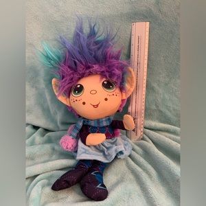 15.5” Flip Zee Trolls, Purple & Blue Troll